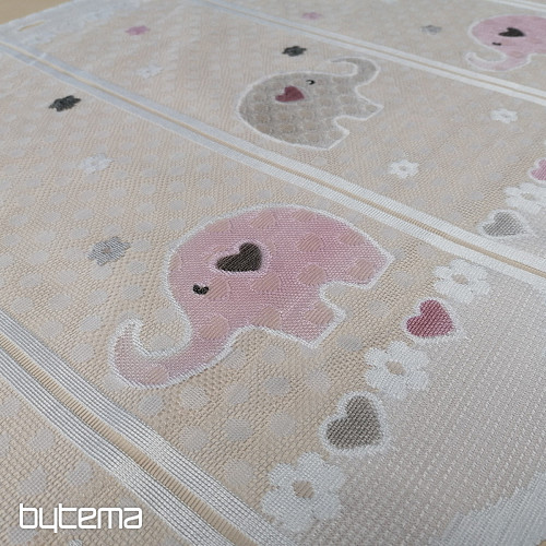Cortina infantil en vidriera - jacquard ELEFANTES II