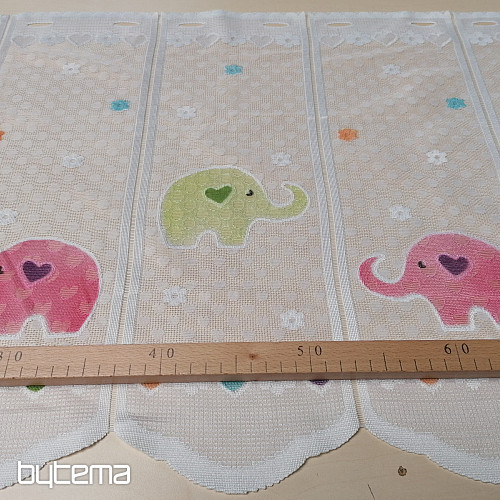Cortina infantil para vidriera - jacquard SLONICI