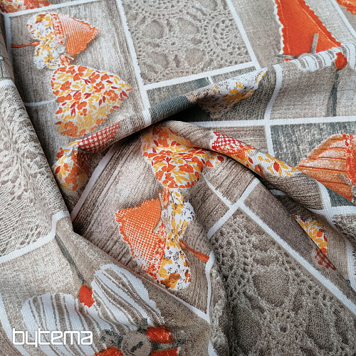 Tela decorativa CORAZÓN DE LIDIA naranja
