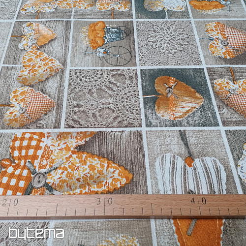 Tela decorativa CORAZÓN DE LIDIA amarillo