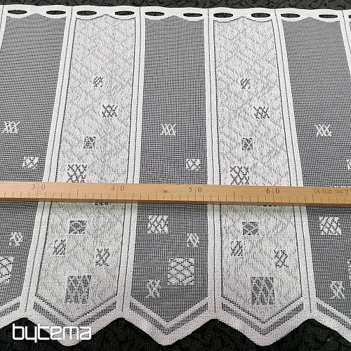 Cortina de vidrieras - jacquard, bordada 934