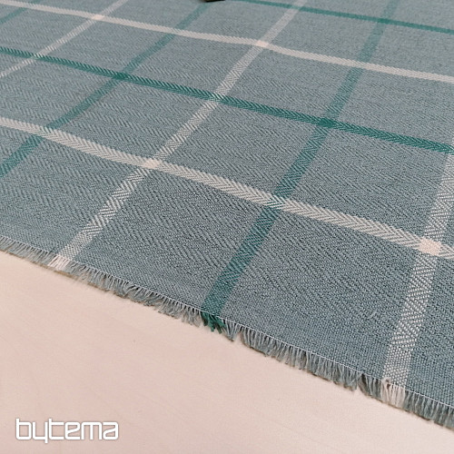 funda de tela MULL ARCHER check - gris verde - menta