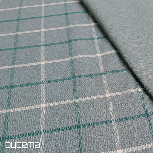 funda de tela MULL ARCHER check - gris verde - menta