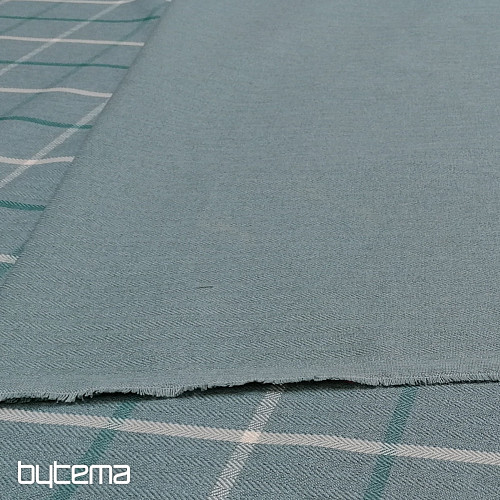 funda de tela MULL ARCHER check - gris verde - menta