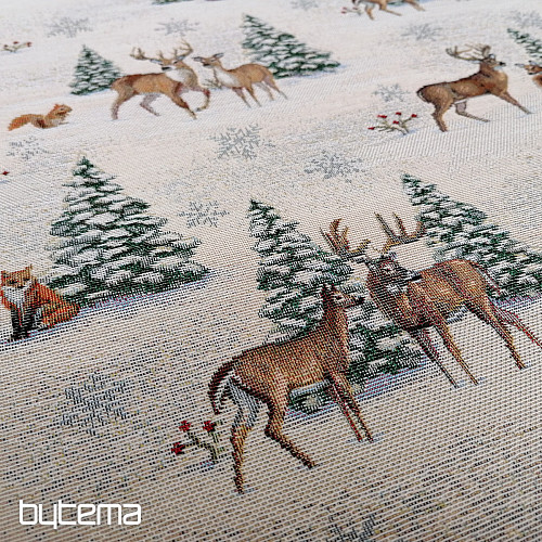 Tela de tapiz ANIMALES CERCA DEL ÁRBOL