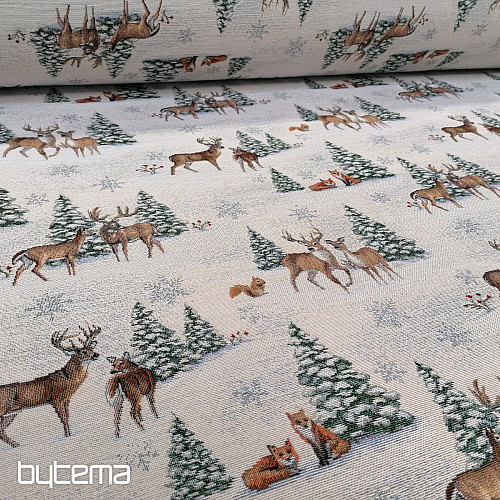 Tela de tapiz ANIMALES CERCA DEL ÁRBOL