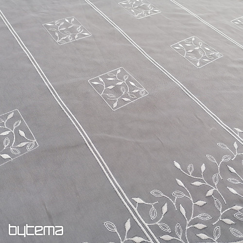 Cortina de vidrieras - voile con bordado V550