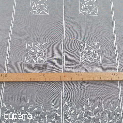 Cortina de vidrieras - voile con bordado V550