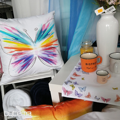 Funda de cojín decorativa MARIPOSA PASTEL