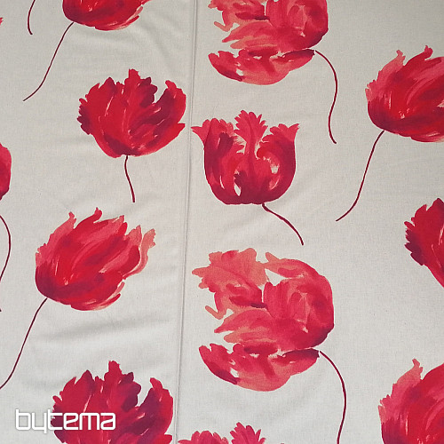 Tela decorativa IZALINE rojo