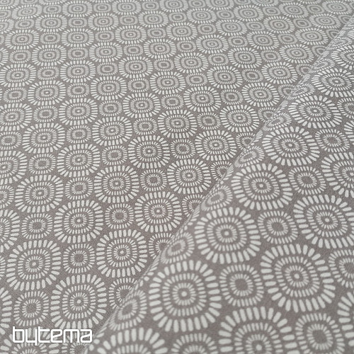 Tela de algodón Geo sol gris-beige