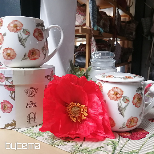 Taza de porcelana Amapolas salvajes gordita