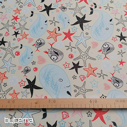 Tela decorativa BLACK-OUT Mundo submarino