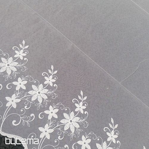Cortina bordada de lujo H1/2913/175/01 blanco