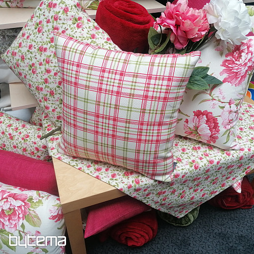 Funda decorativa LAURA flor grande rosa