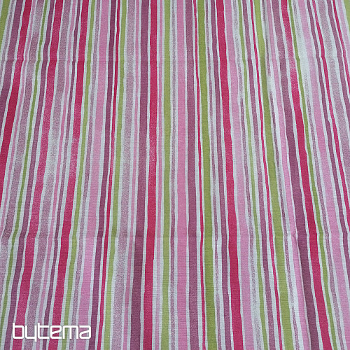 Cortina decorativa Rayas rosa 130x248 cm