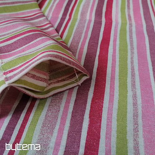 Cortina decorativa Rayas rosa 130x248 cm