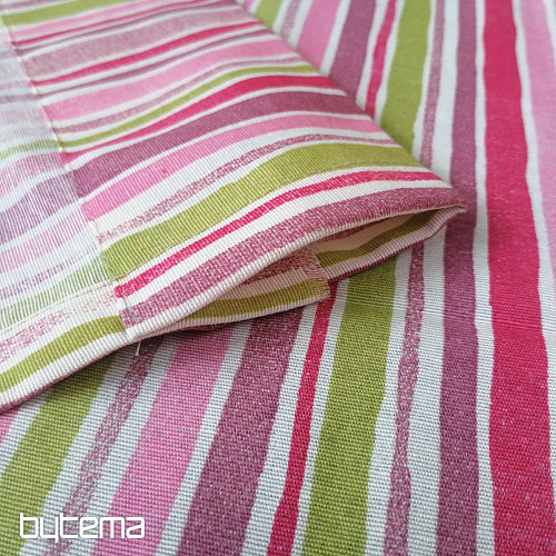 Cortina decorativa Rayas rosa 130x248 cm