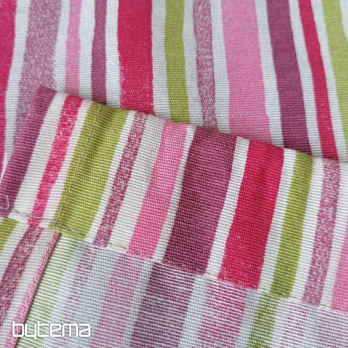 Cortina decorativa Rayas rosa 130x248 cm