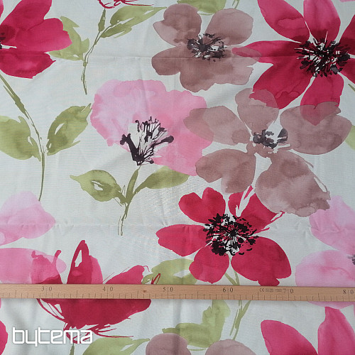 Cortina decorativa Flores rosas grande 150x240 cm