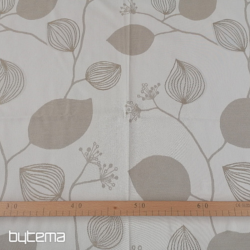 Cortina decorativa Flores beige 135x250 cm