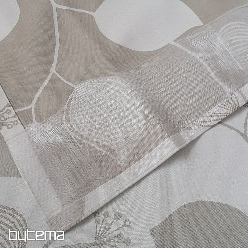 Cortina decorativa Flores beige 135x250 cm