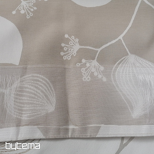 Cortina decorativa Flores beige 135x250 cm
