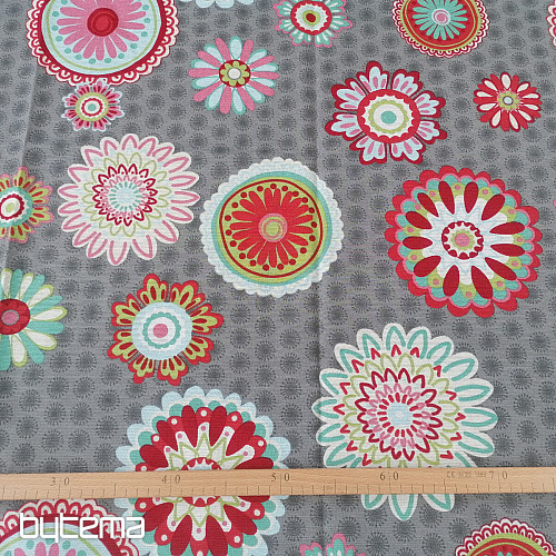 Cortina decorativa Mandala flor -130x245 cm-