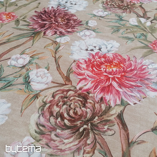 Tela decorativa PEKIN FLOR GRANDE BEIGE