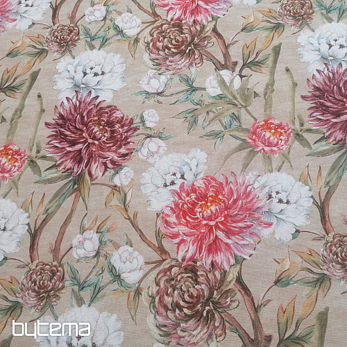 Tela decorativa PEKIN FLOR GRANDE BEIGE