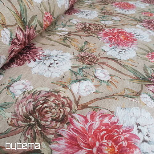 Tela decorativa PEKIN FLOR GRANDE BEIGE