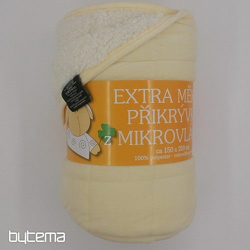 Manta microfibra EXTRA SUAVE OVEJA punto crema