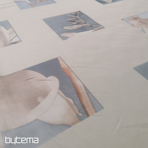 Tela decorativa Beige con flores