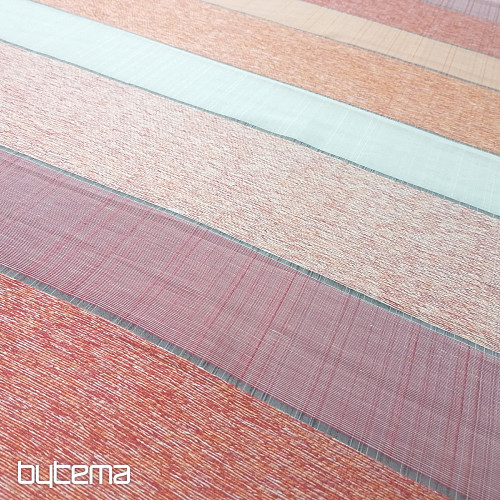 Tela decorativa RAYAS naranja-rojo