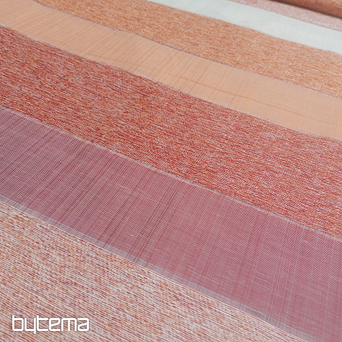 Tela decorativa RAYAS naranja-rojo
