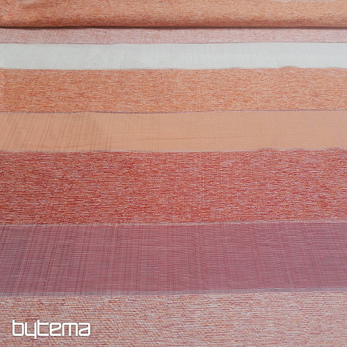Tela decorativa RAYAS naranja-rojo