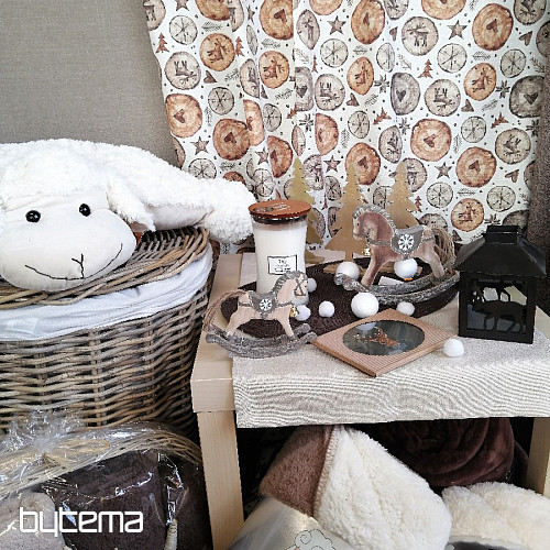 Tela decorativa navideña Navidad campesina 1