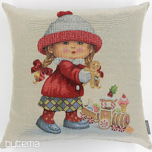 Funda tapiz navideño NIÑA CON JUGUETE