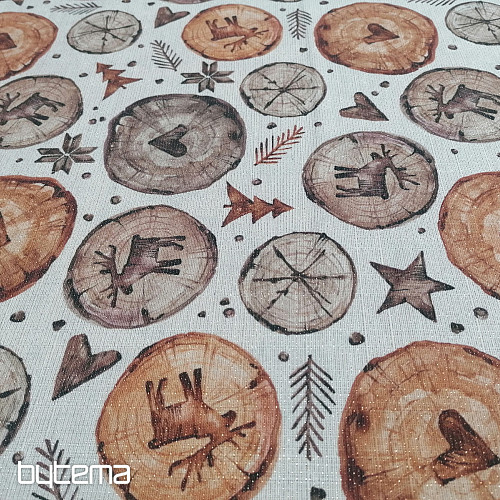 Tela decorativa navideña Navidad campesina 1