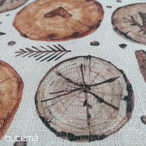 Tela decorativa navideña Navidad campesina 1