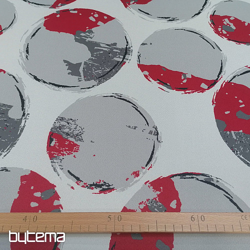 Tela decorativa BLACK OUT Burbujas rojo
