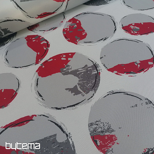 Tela decorativa BLACK OUT Burbujas rojo
