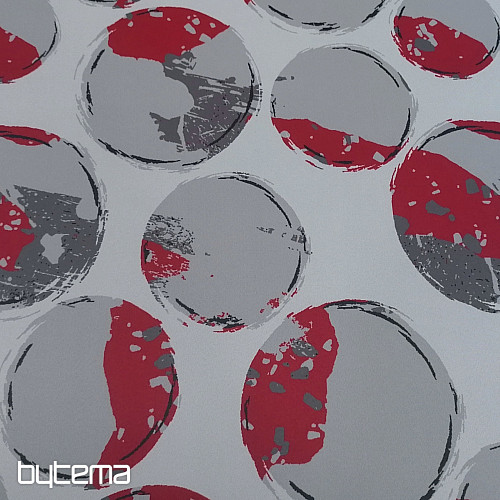 Tela decorativa BLACK OUT Burbujas rojo