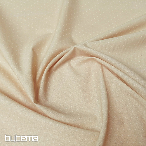 Tela de algodón lunares beige 2ª calidad