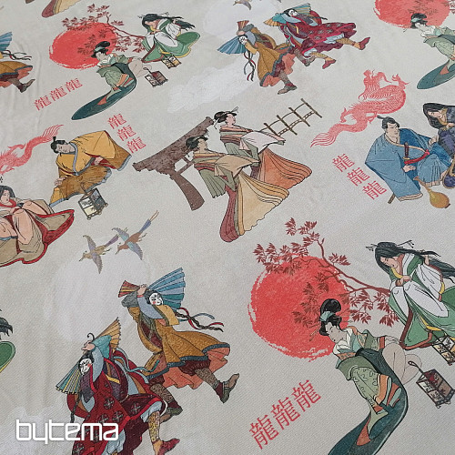 Tela decorativa JAPÓN CREMA