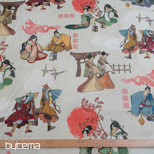 Tela decorativa JAPÓN CREMA