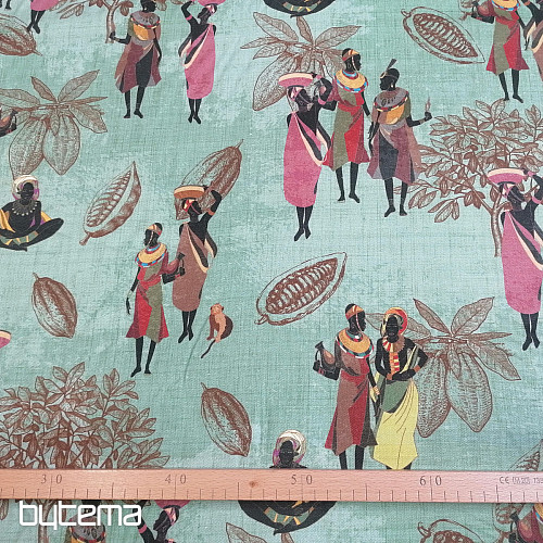 Tela decorativa África verde