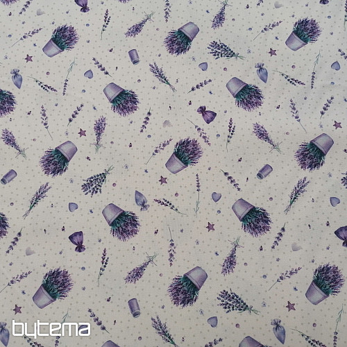 Tela decorativa Maceta lavanda