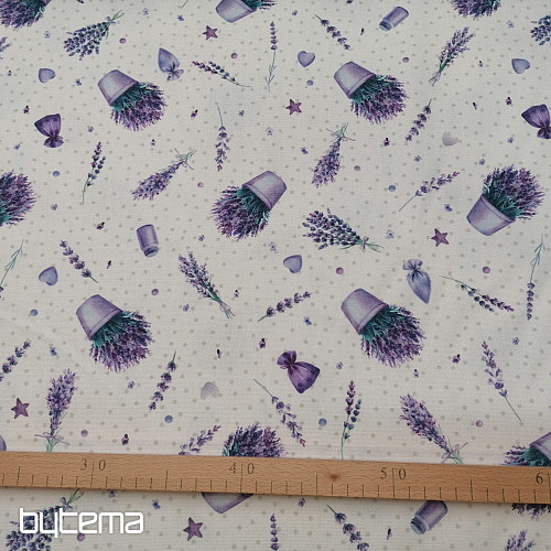 Tela decorativa Maceta lavanda