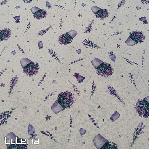 Tela decorativa Maceta lavanda